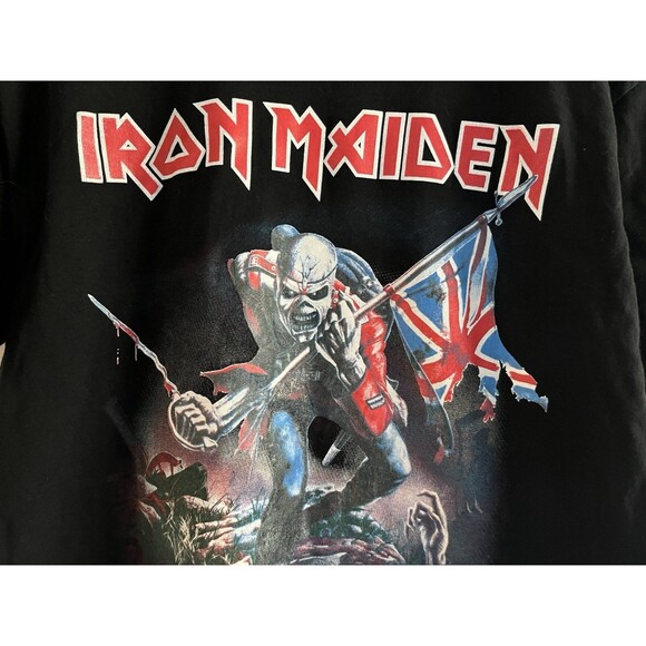Iron Maiden Eddie The Trooper Flag  Shirt Alstlye - Heavyweight Size Large - Picture 3 of 5
